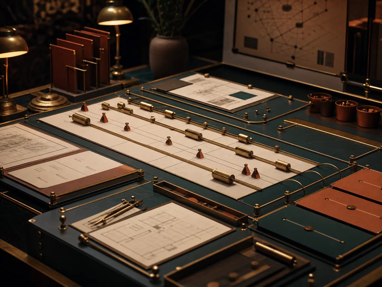 A project command table with milestones, review gates and evidence paths